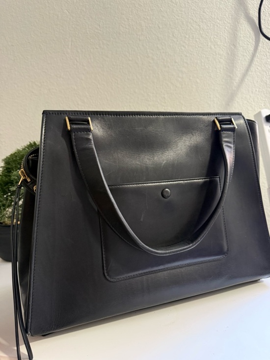 Celine Black/White Leather Vintage Box Top Handle Bag Celine  Celine Black Leather & Ivory Canvas Top-Handle Satchel